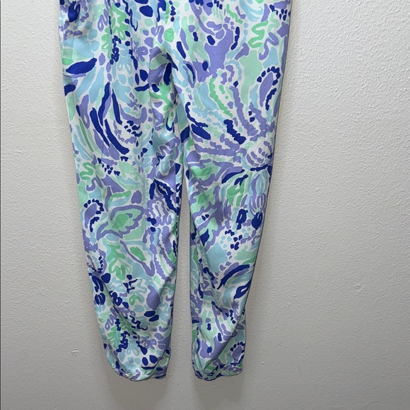 Lilly Pulitzer Blue and Green Floral Jumpsuit - Picture 5 of 6